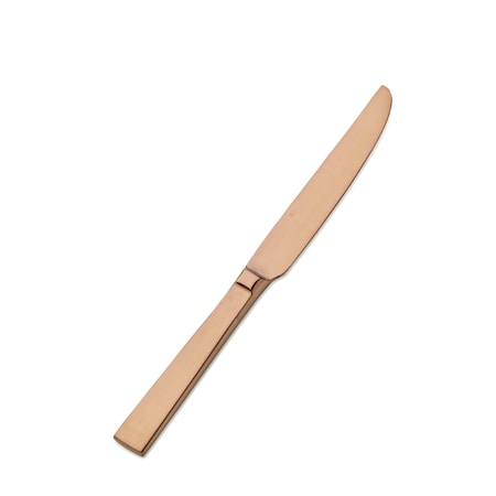 Bon Chef Roman, Dessert Knife, Solid Handle, Mirror Finish, 13/0, 8.5" - Rose Gold , set of 12 S3718RG